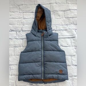 H&M Gray and‎ Brown Puffer Jacket SIZE 2T